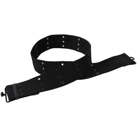 Black - Military Pistol Belt with Metal Buckle 42 in. - Canvas | Walmart (US)