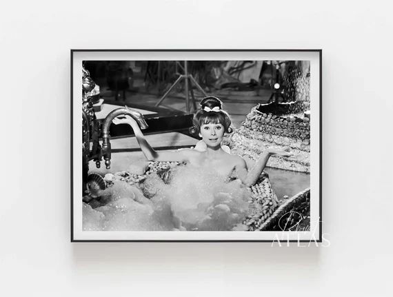 Audrey Hepburn in Bubble Bath  'paris When It | Etsy | Etsy (US)