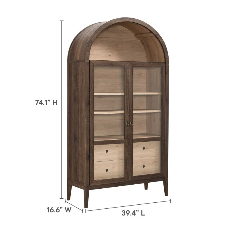 Modway Nolan 74" Tall Arched Storage Display Cabinet & Reviews | Wayfair | Wayfair North America