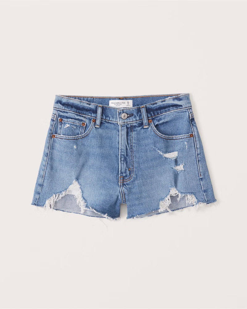 Mid Rise Mom Shorts | Abercrombie & Fitch (US)