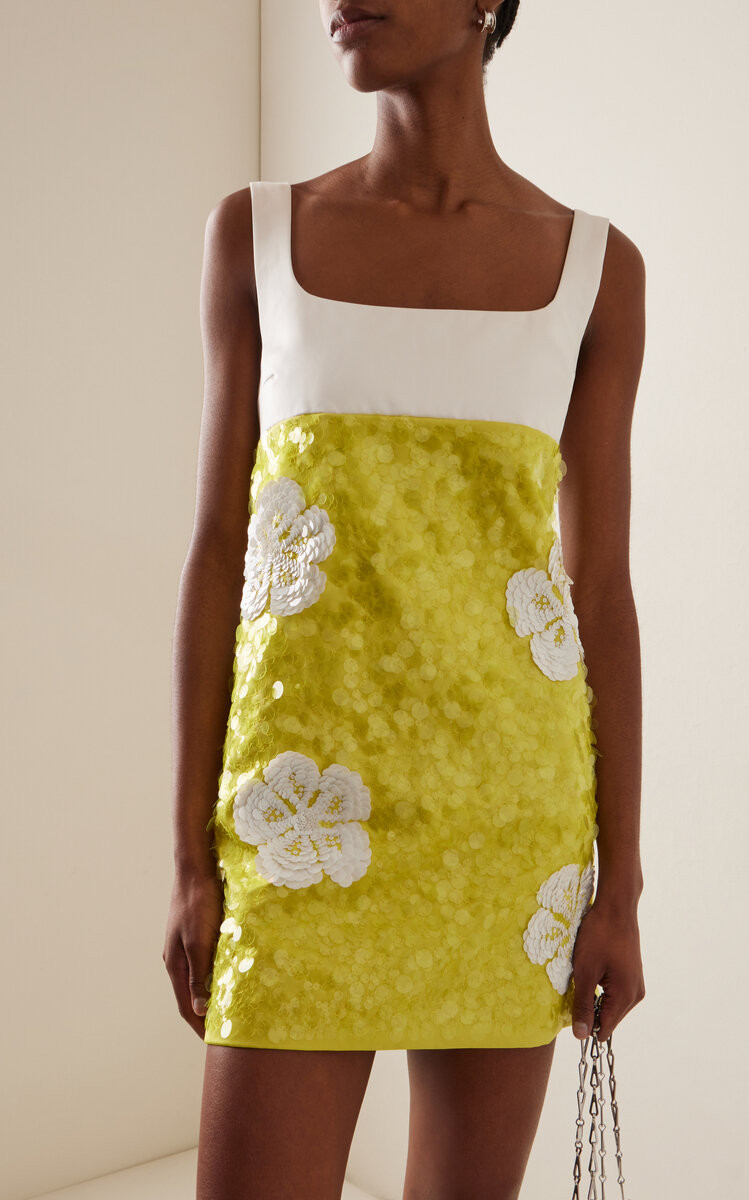 Exclusive Sequined Satin Mini Dress | Moda Operandi (Global)