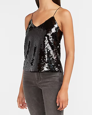 Cropped Sequin Cami | Express