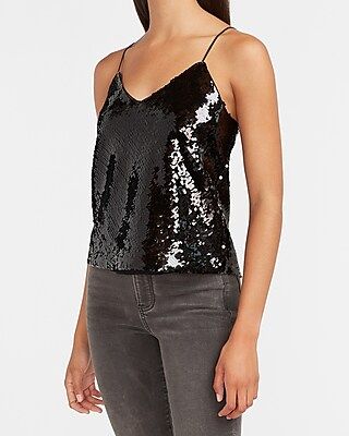 Cropped Sequin Cami | Express