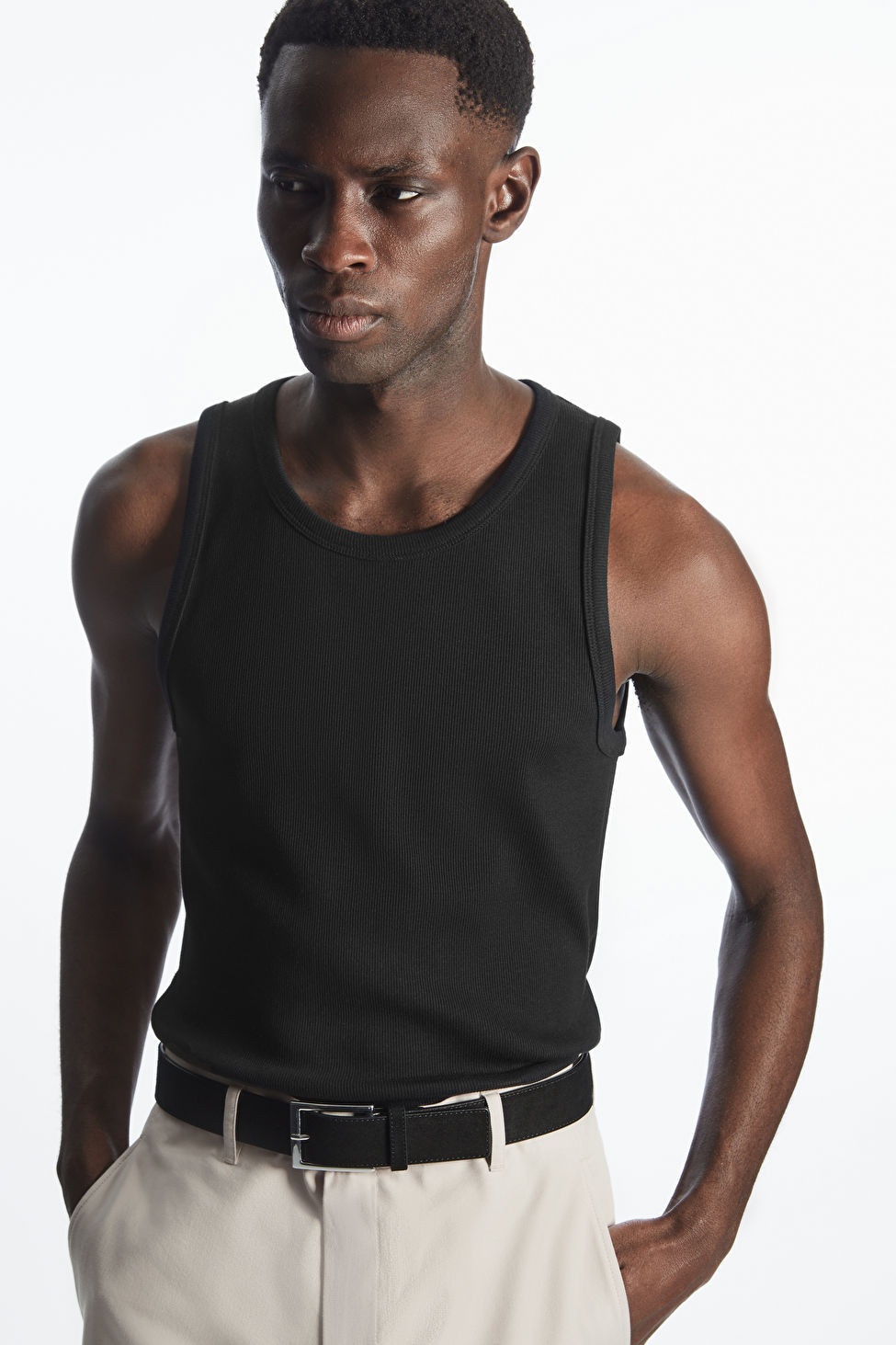 RIBBED TANK TOP - BLACK - COS | COS UK