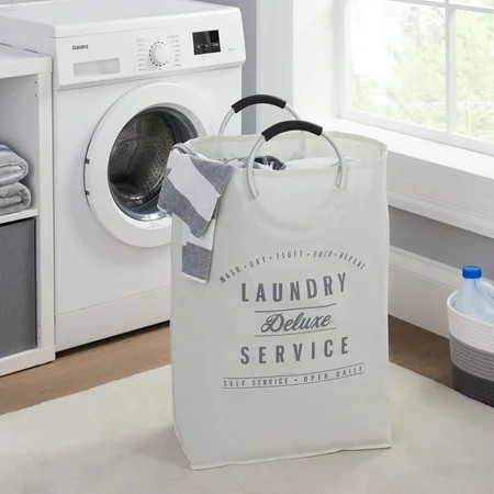 Better Homes & Gardens Deluxe Laundry Service Canvas Laundry Tote | Walmart (US)