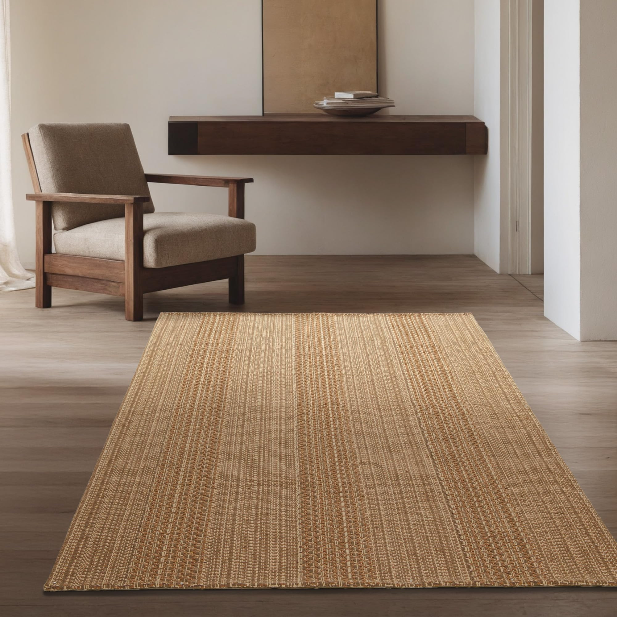 3x5 ft Area Rug - Machine Washable Non-Slip Boho Rug for Living Room, Woven Rug for Bedroom, Dini... | Amazon (US)