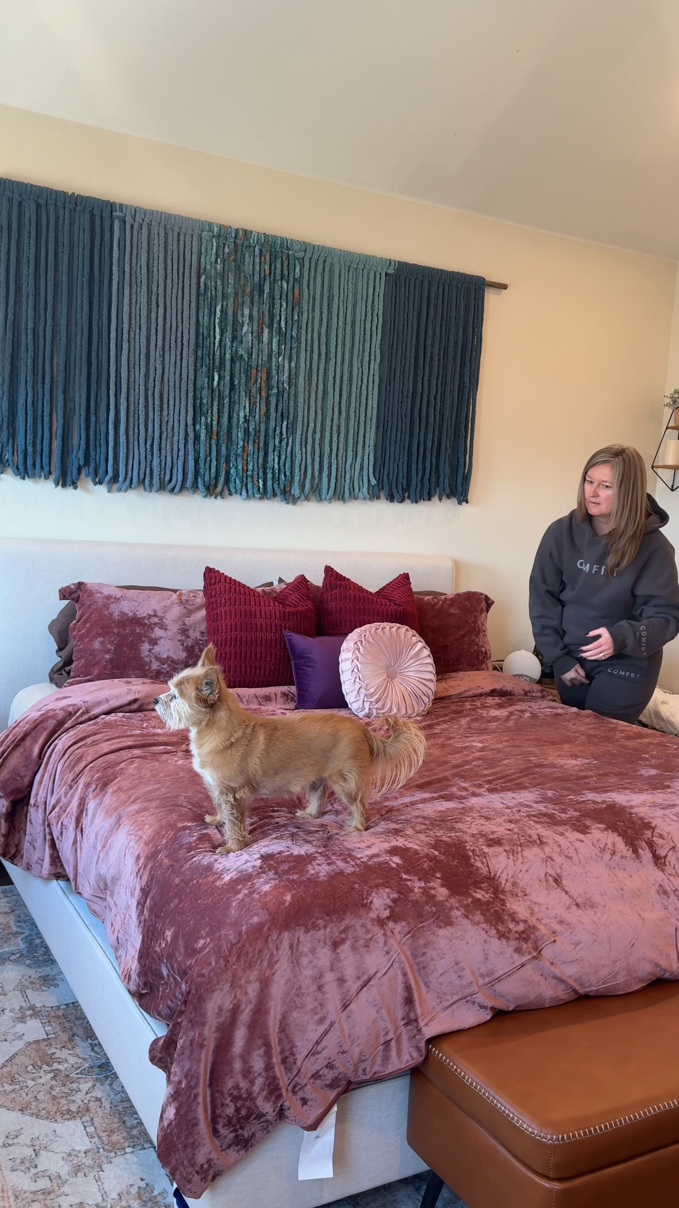 Shop my bedding ♥️ this might be my favorite set I’ve ever put together. Velvet type duvet cover with chocolate brown sheet and deep burgundy red accent pillows with a pop of pink and purple

#LTKStyleTip #LTKHome