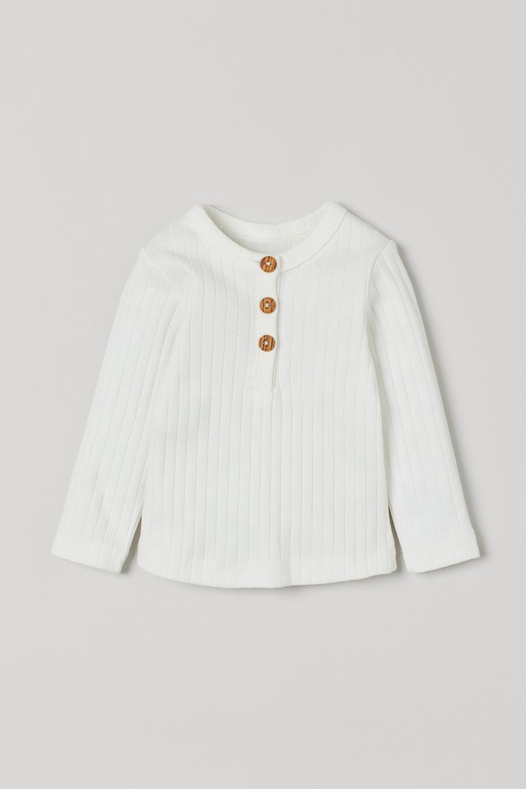 Ribbed Henley Shirt | H&M (US + CA)