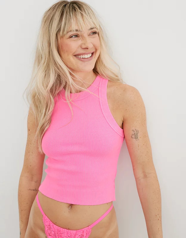 Aerie Free Spirit Ribbed Tank Top | Aerie
