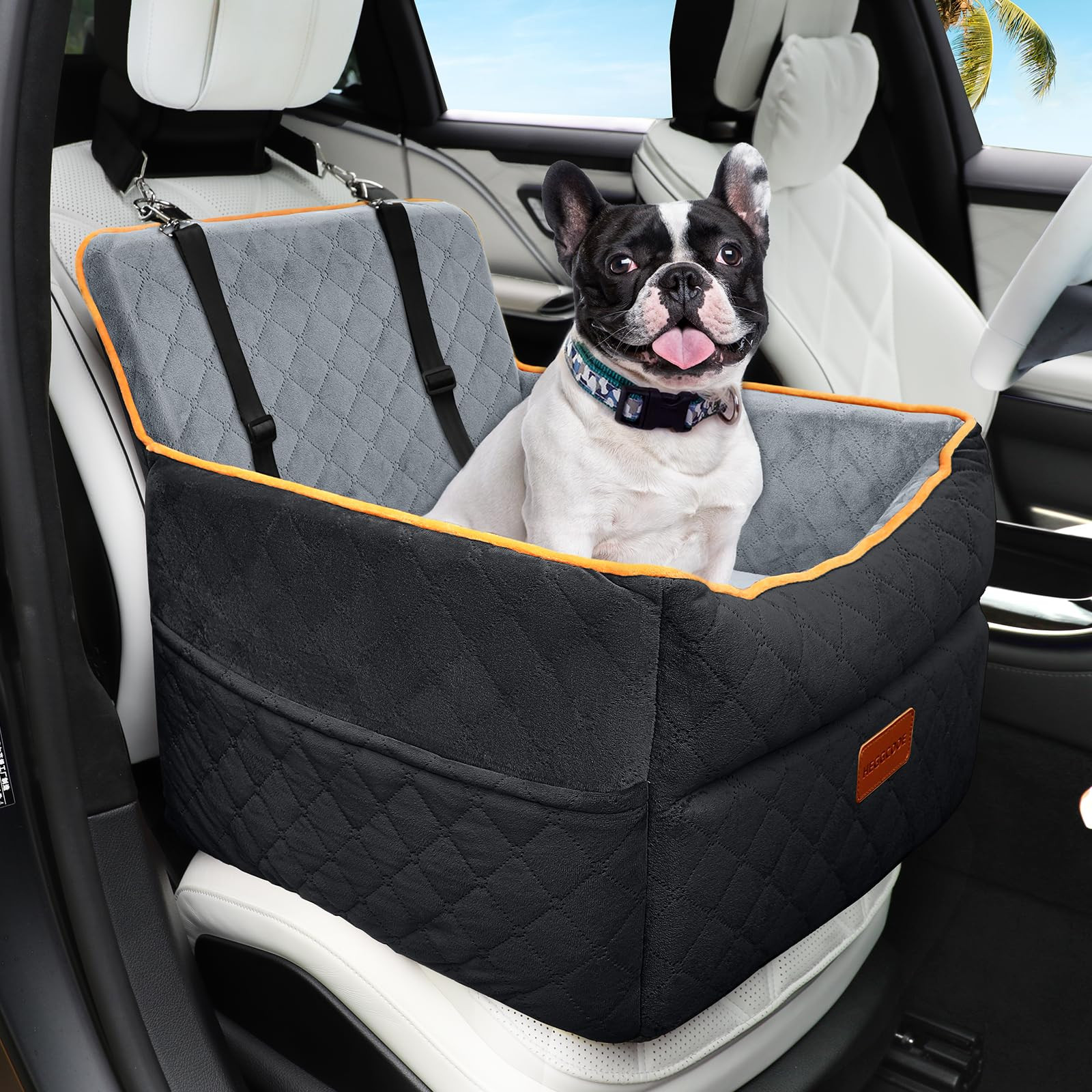 Small Dog Car Seat, Memory Foam Dog Booster Seats with Thick Cushion for Medium Dogs Under 35lbs,... | Amazon (US)