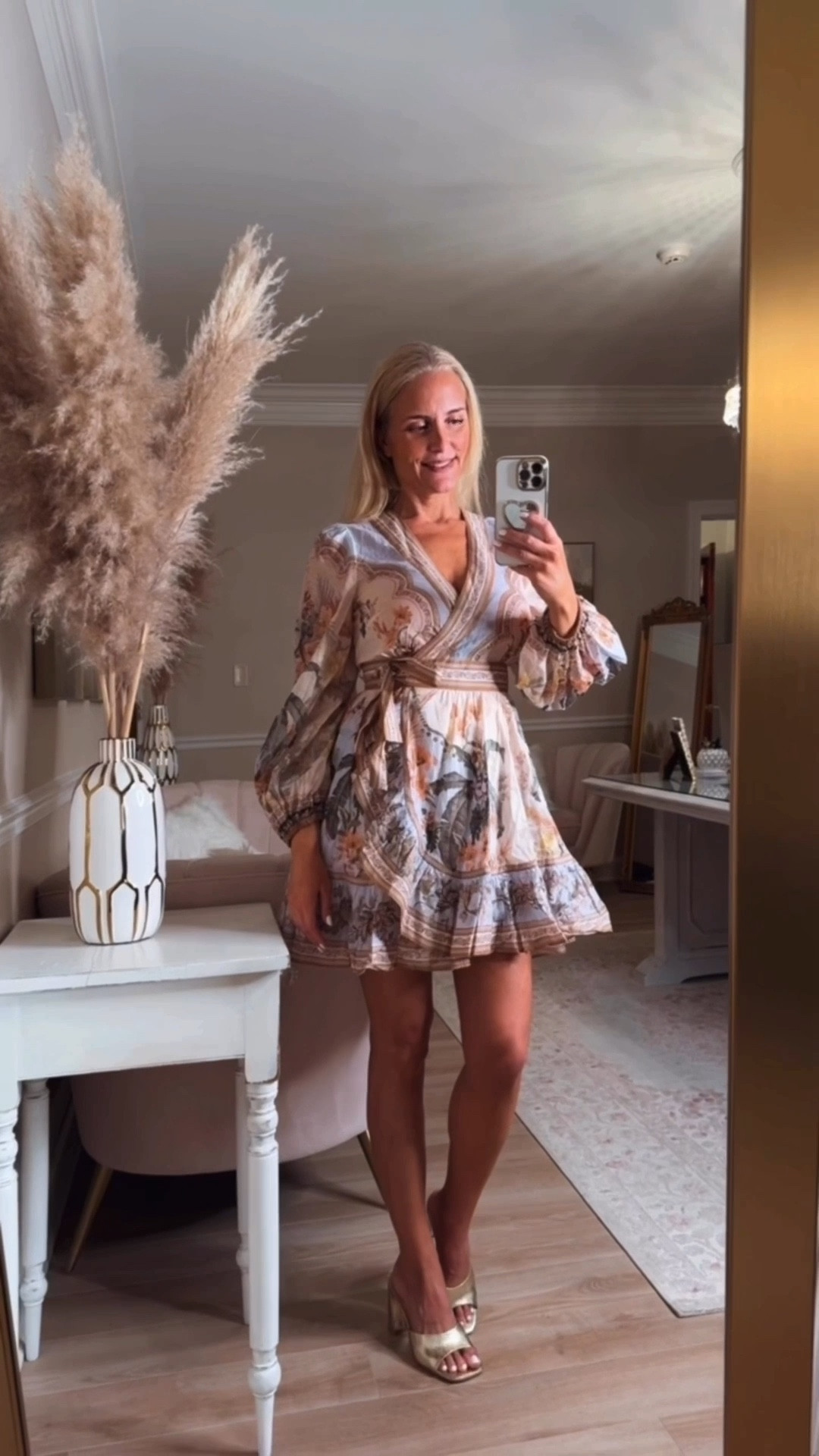 Wow, this is one of the prettiest dresses I have ever seen! The fabric and quality are stunning and the fit is perfection. This is a true wrap dress and it covers my 34DD bust perfectly. Wearing a size 1/small. 

#LTKStyleTip #LTKSeasonal #LTKOver40