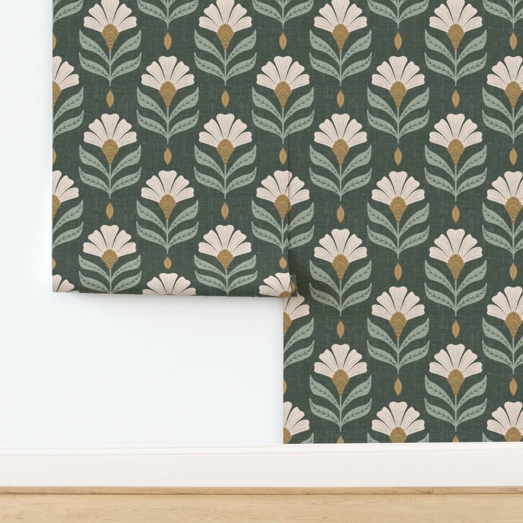 medium - Chiara - rustic green Wallpaper | Spoonflower | Spoonflower