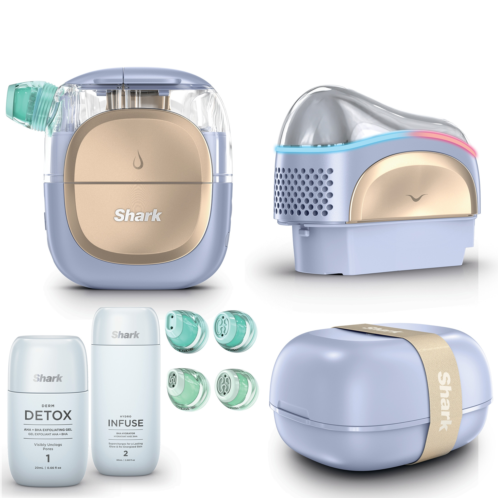 Shark Beauty FacialPro Glow + Depuffi at Home Facial - Spa Purple | Cult Beauty