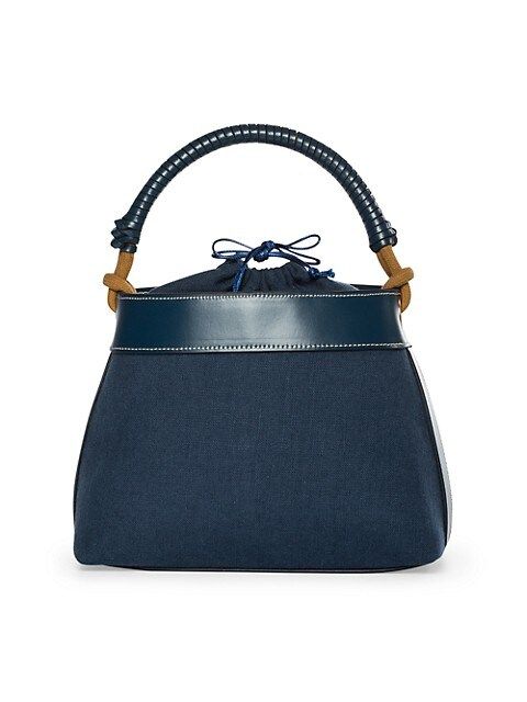 STAUD Tellie Canvas Drawstring Top Handle Bag | Saks Fifth Avenue