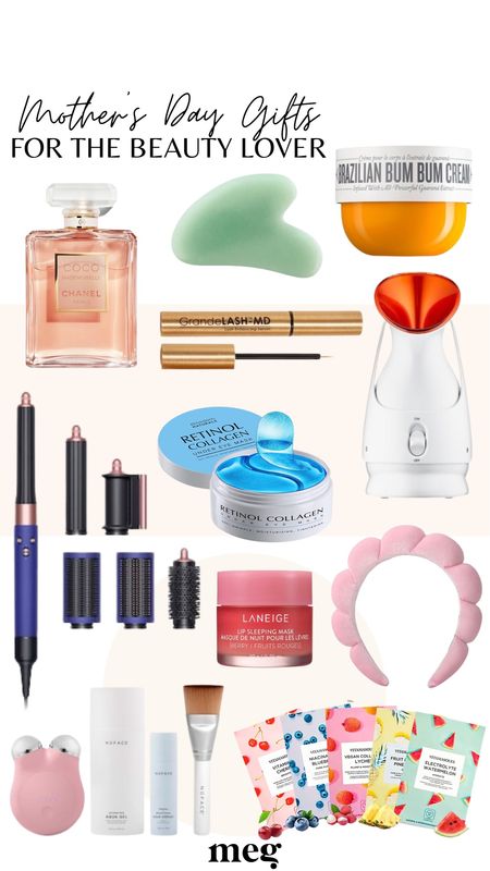 Mother’s Day gifts for the beauty lover!

Perfume, guasha, lotion, facial steamer, under eye patches, dyson air wrap, skincare headband, lip mask, lash serum

#LTKbeauty #LTKstyletip #LTKGiftGuide