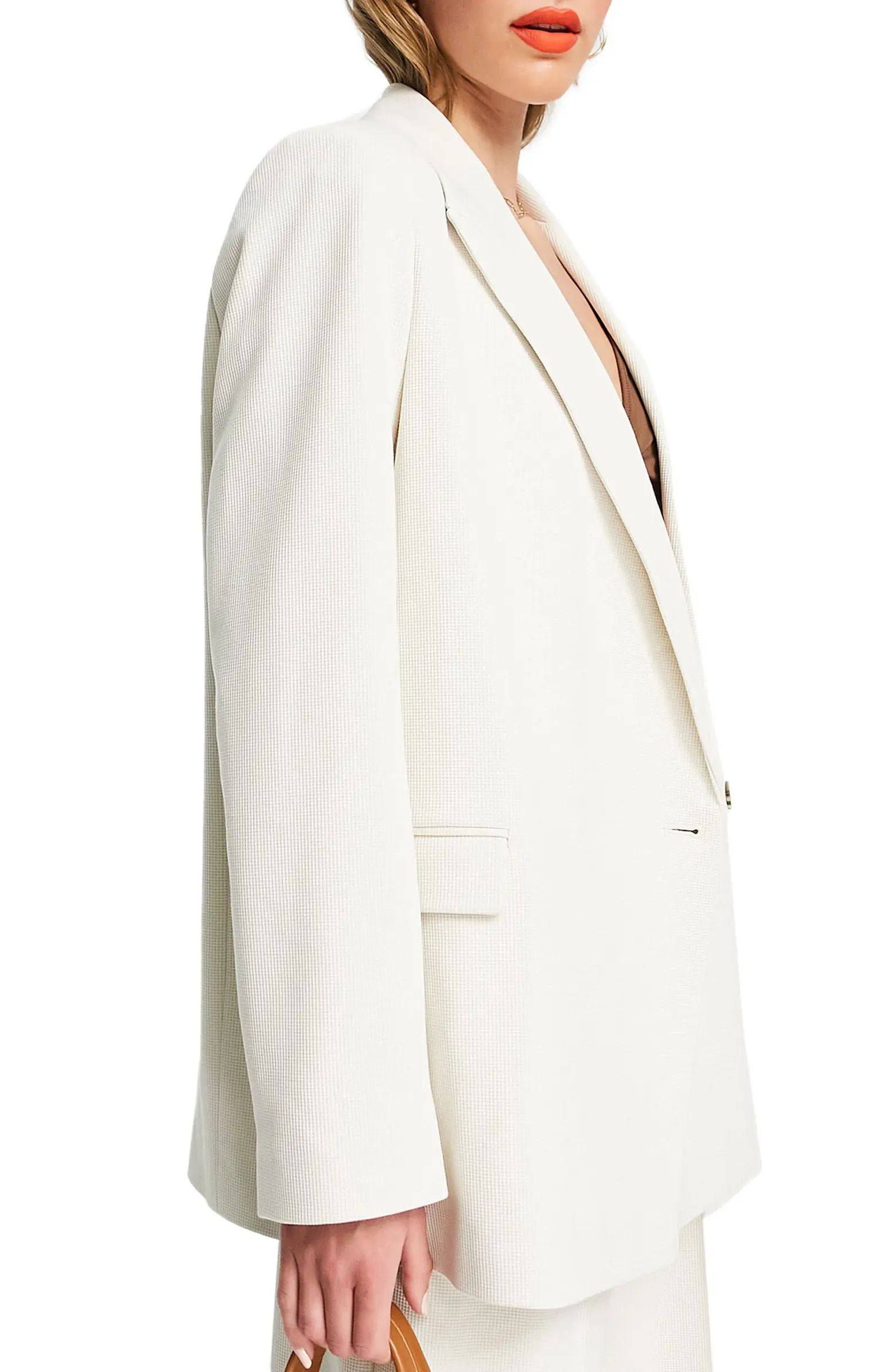 Topshop Women's Textured Ponte Suit Jacket | Nordstrom | Nordstrom