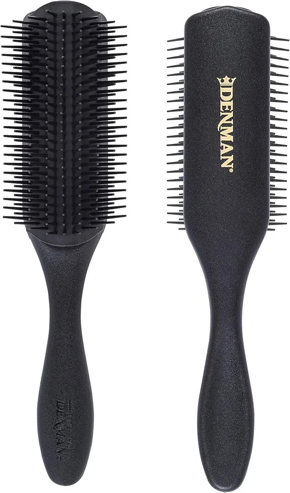 Denman Curly Hair Brush D4 (All Black) 9 Row Styling Brush for Styling, Smoothing Longer Hair and... | Amazon (US)