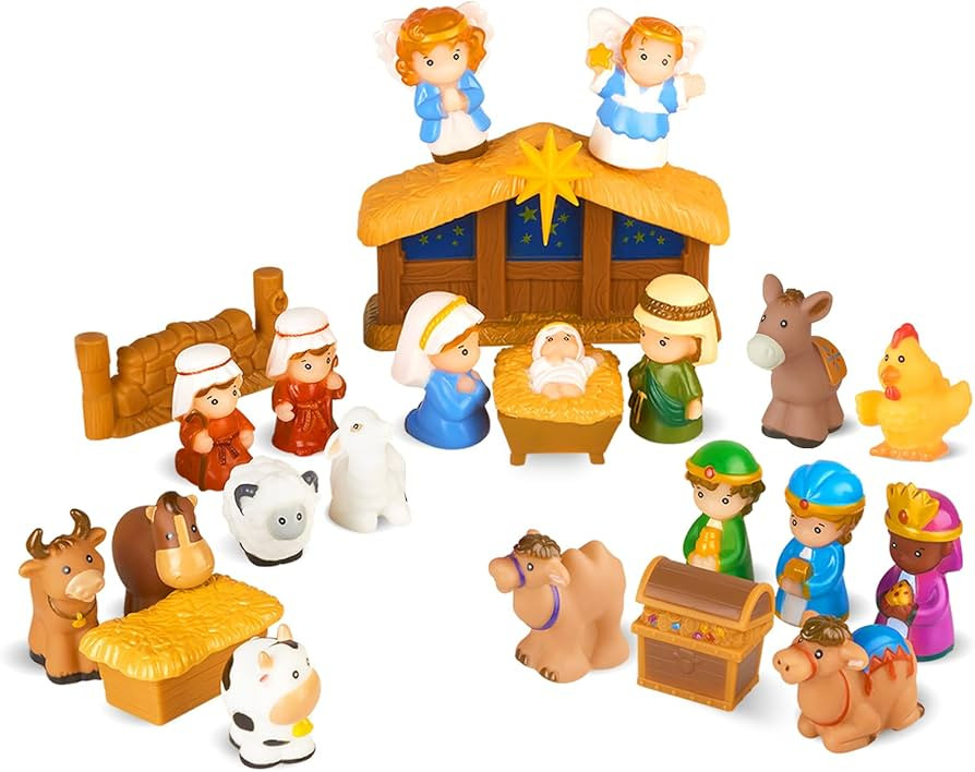 Nativity Set for Kids, Toddlers, Children, Christmas Story 25 Piece Sets & Figures Nativity Scene... | Amazon (US)