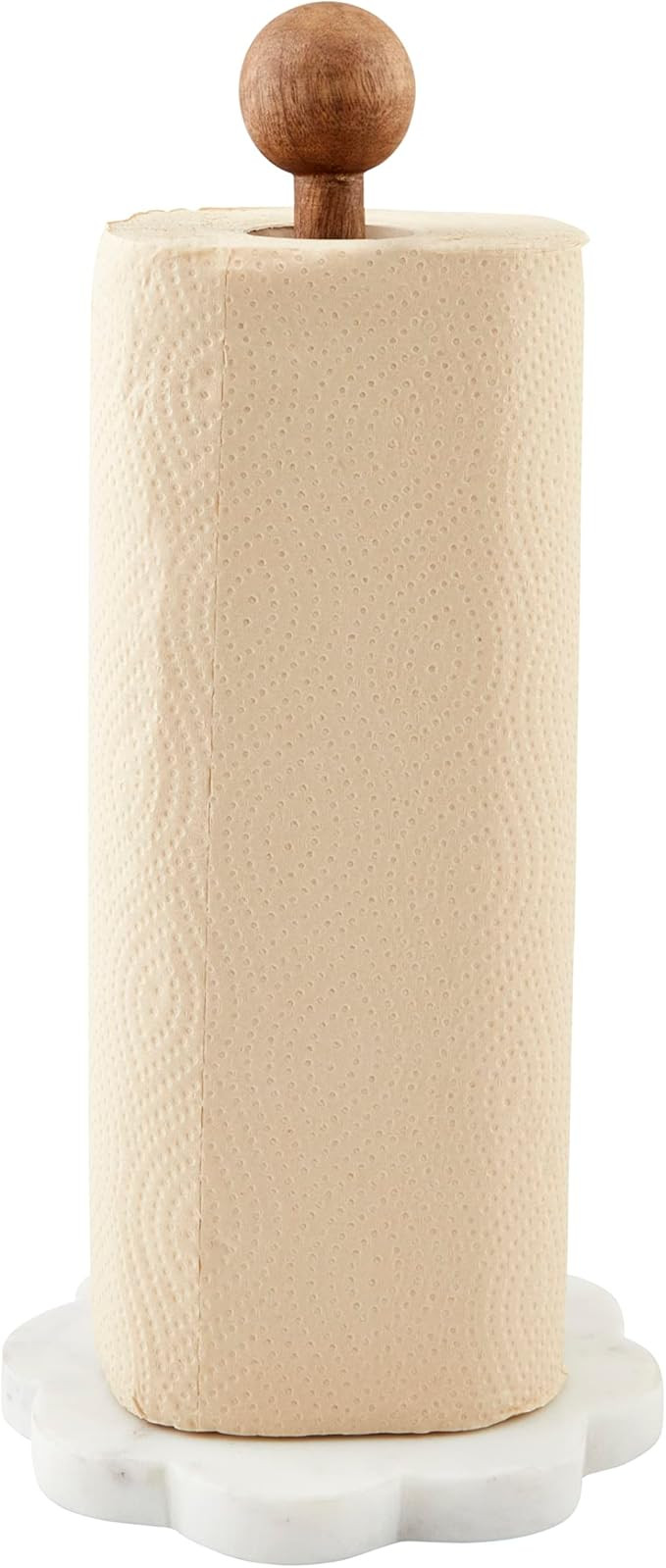 Mud Pie Paper Towel Holder, 13" x 6.5" dia, White | Amazon (US)