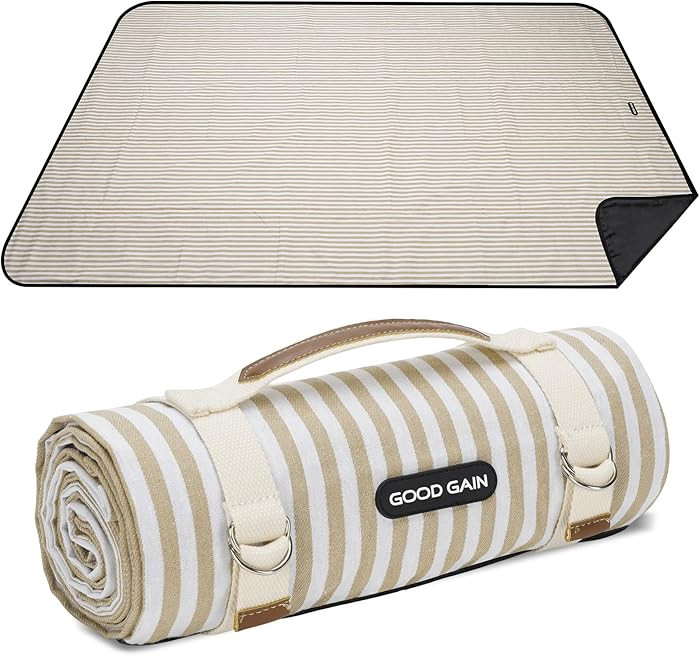 G GOOD GAIN Picnic Blankets Waterproof Extra Large - Outdoor Blanket Sand Free Foldable with Carr... | Amazon (US)