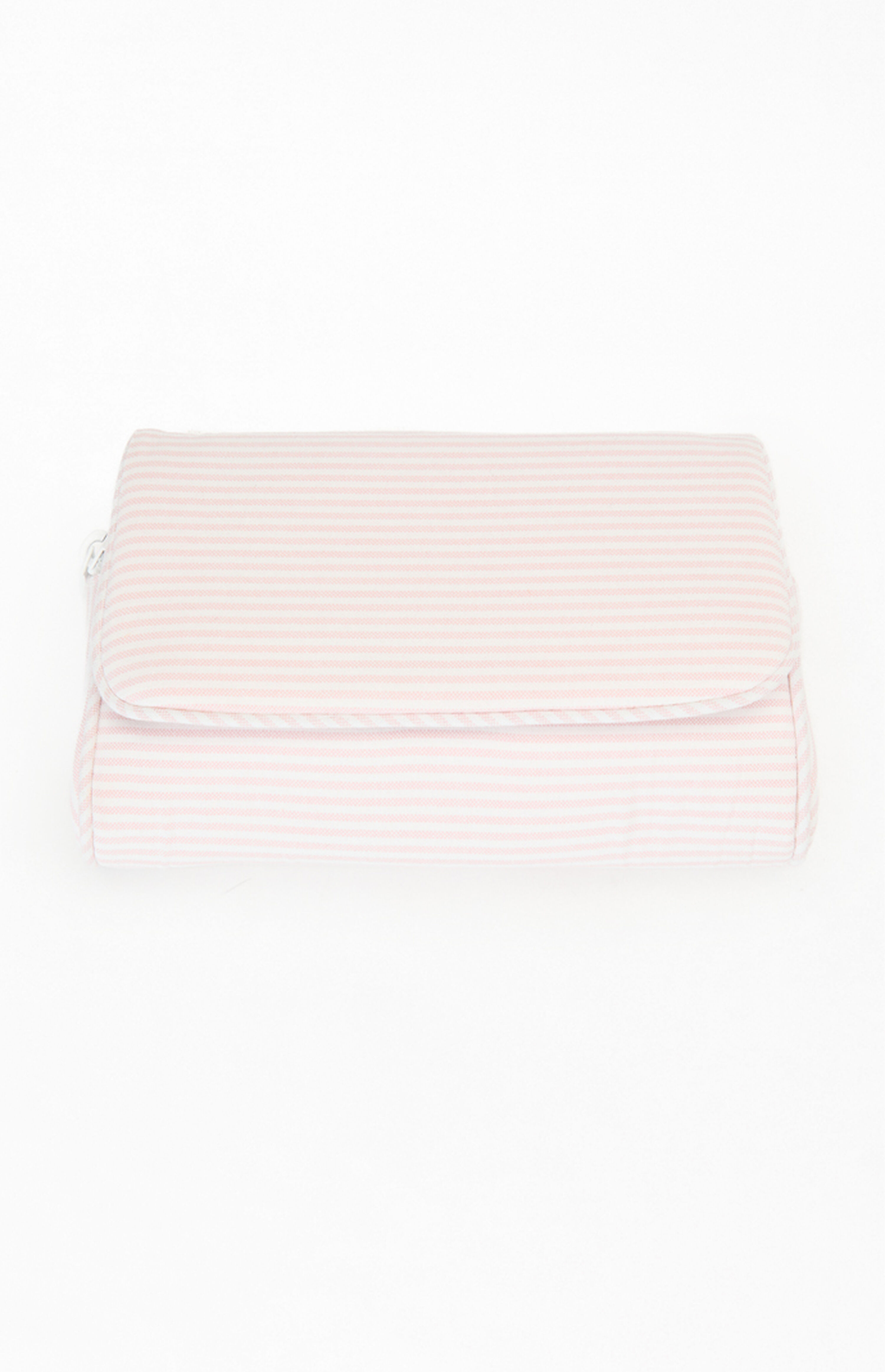 John Galt Pink Striped Makeup Bag | PacSun