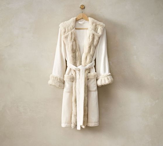 Ruched Faux Fur Robe | Pottery Barn (US)