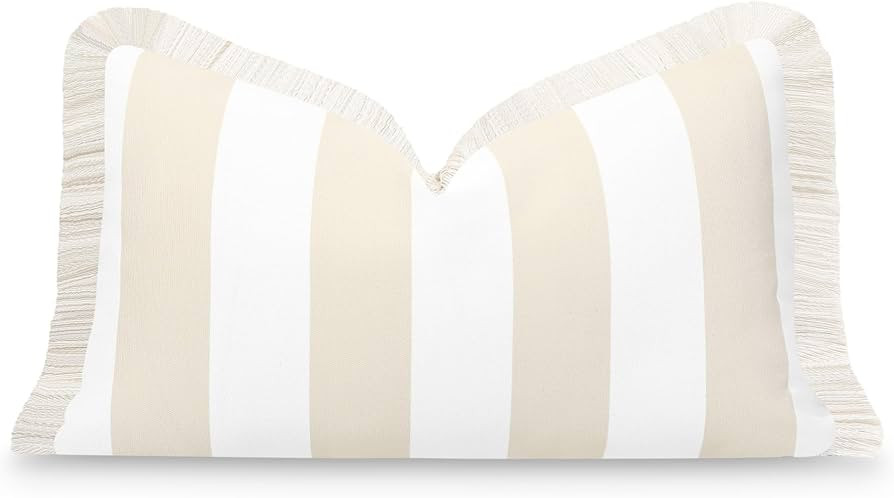 Hofdeco Premium Fall Coastal Patio Indoor Outdoor Lumbar Pillow Cover Only, 12"x20" Water Repelle... | Amazon (US)