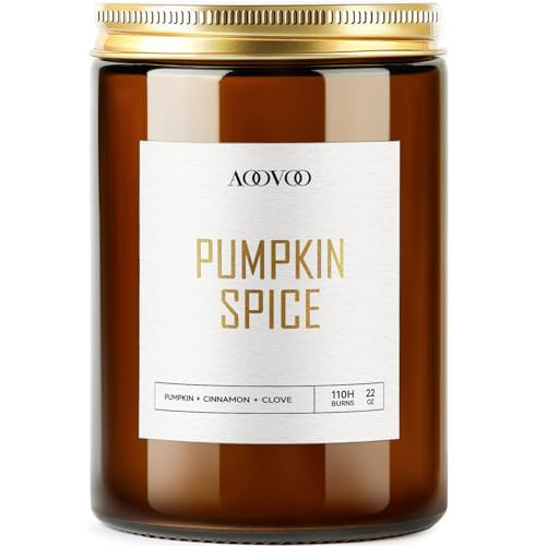 AOOVOO Pumpkin Spice Candles - 22 oz Scented Candles, Aromatherapy Candle, Soy Candle for Home Scented | Amazon (US)
