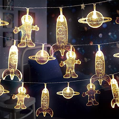 20 LED Children's Room LED String Light Astronaut Spaceship Rocket Pendants Holiday Party Lights ... | Amazon (US)