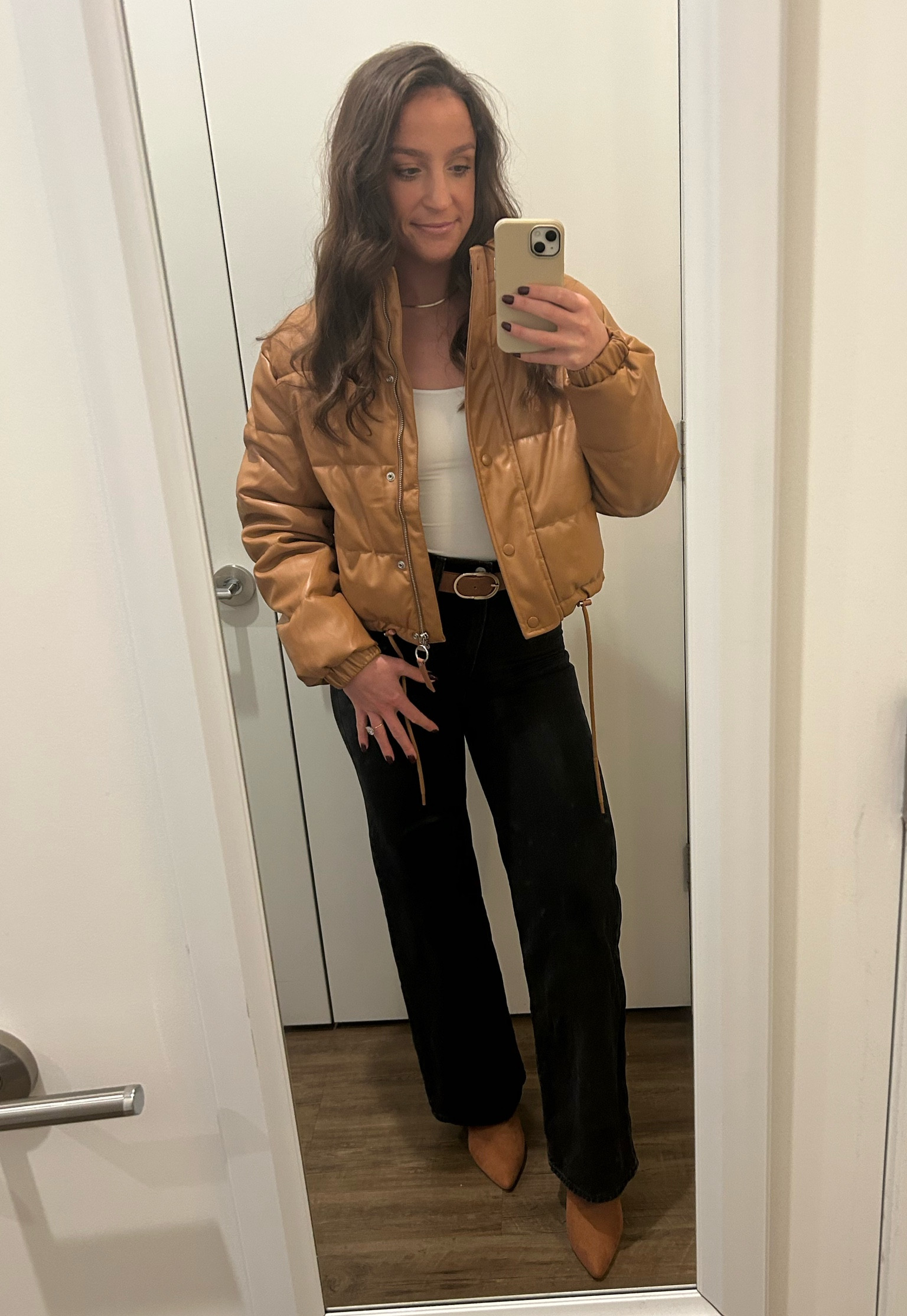 Cozy up for a winter date night in style! This faux leather jacket is the perfect mix of edgy and chic, paired with classic black Levi jeans and cute booties to keep you looking and feeling your best. Ready to make a statement wherever the night takes 

#LTKGiftGuide #LTKSaleAlert #LTKStyleTip