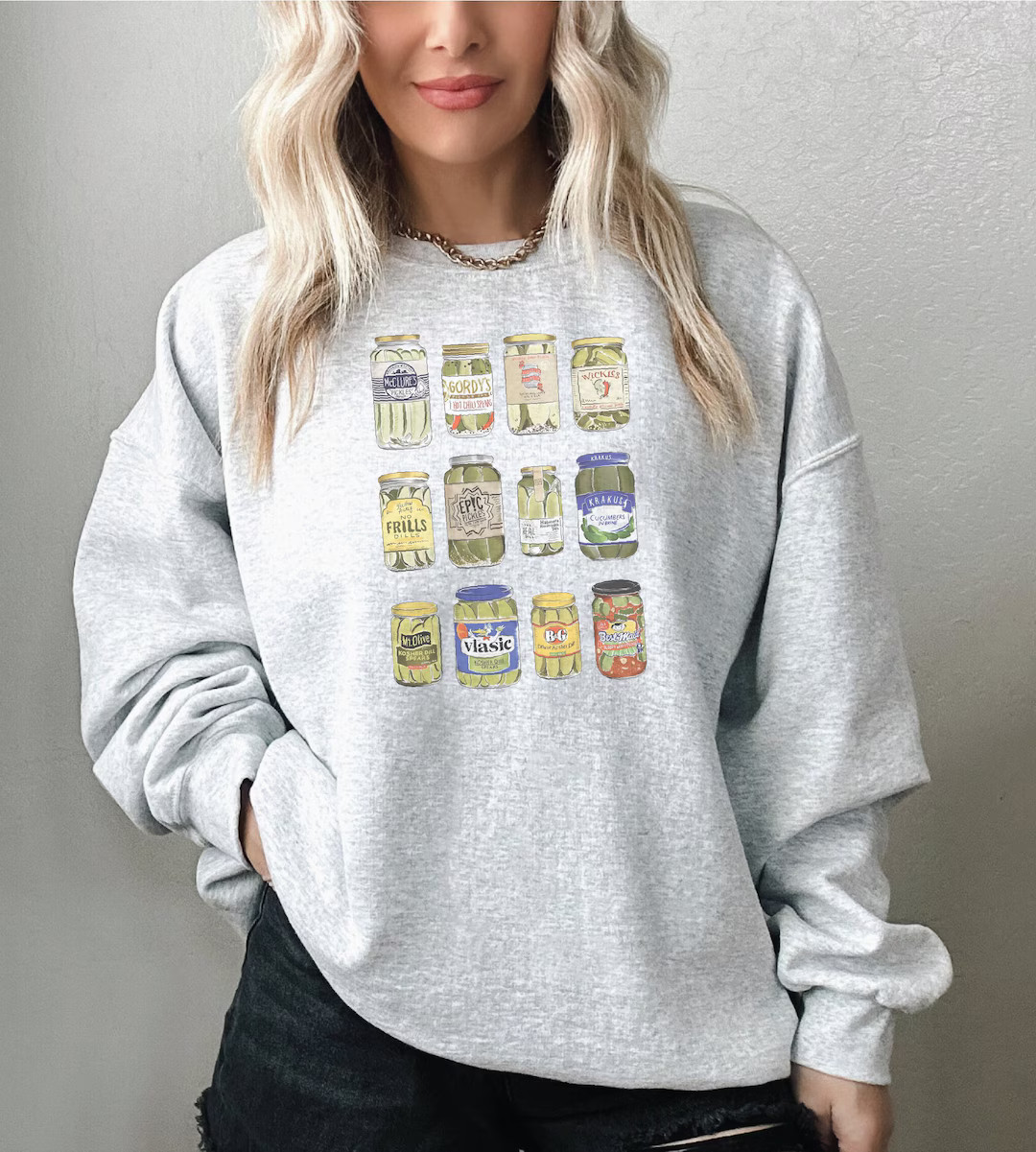 Viral Pickle Sweatshirt, Vintage Canned Pickles Sweatshirt, Tiktok Pickle, Canning Season Sweatsh... | Etsy (US)