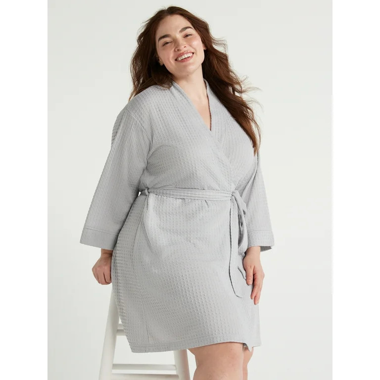 Joyspun Women’s Waffle Kimono Robe, Sizes S to 3X | Walmart (US)
