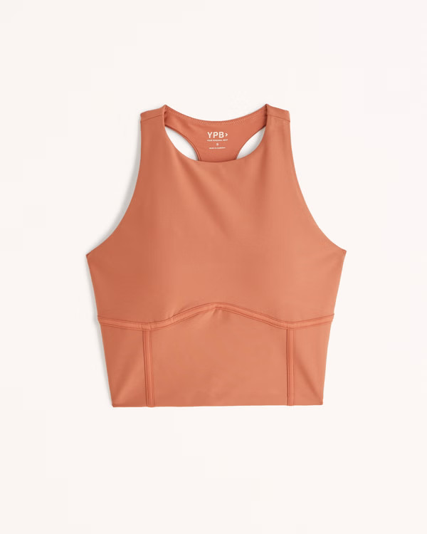 YPB sculptLUX High-Neck Corset Slim Tank | Abercrombie & Fitch (US)