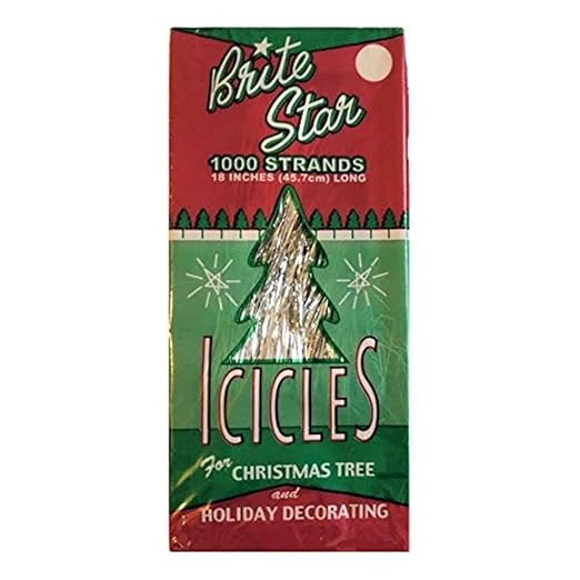 Brite Star Tinsel Icicles, 1000 Strands Per Package | Amazon (US)