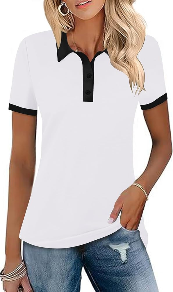 LOMON Womens Golf Polo Shirts Short Sleeve Collared Tops Lightweight Moisture Wicking Tennis Acti... | Amazon (US)
