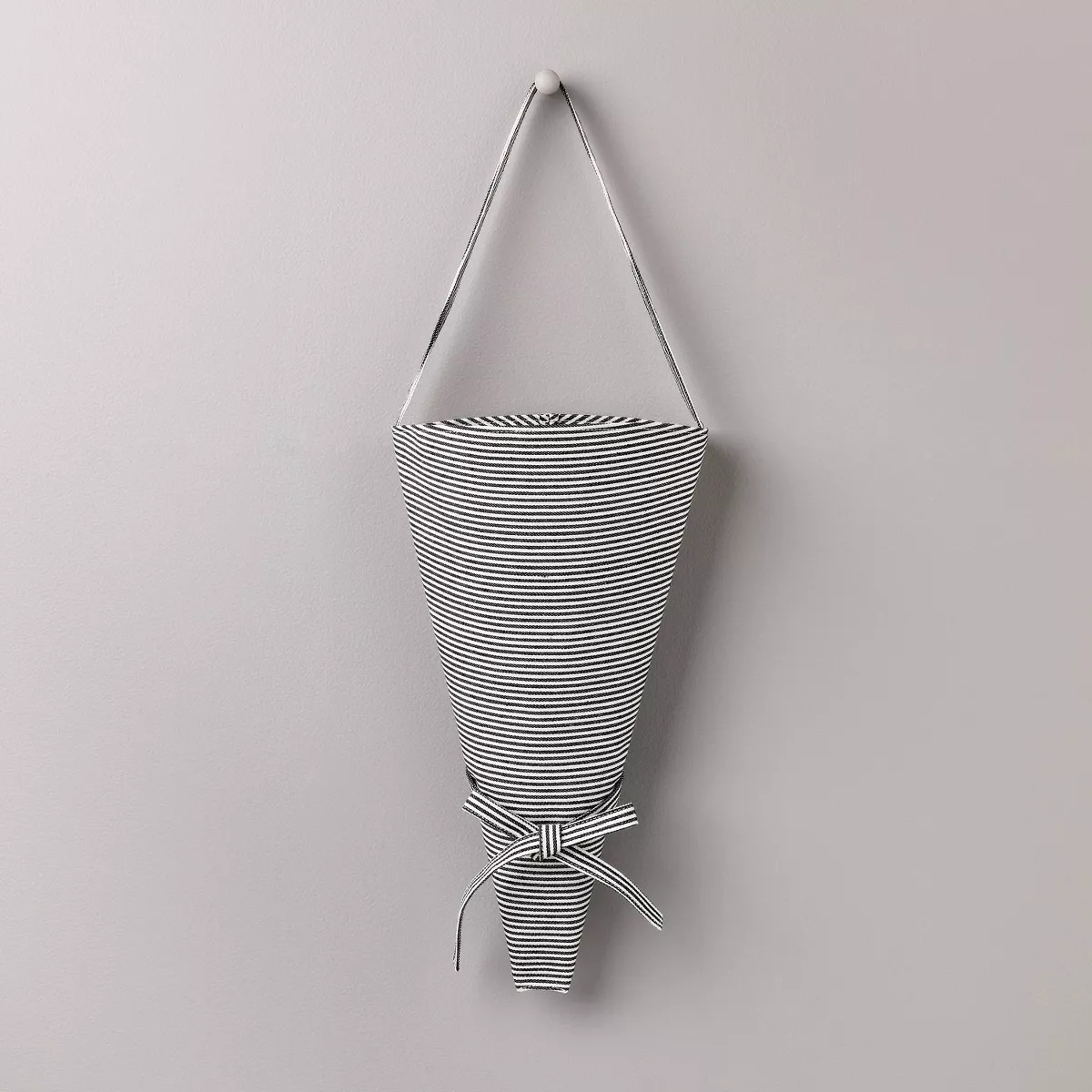 Ticking Stripe Flower Bouquet Tote Gray/Cream - Hearth & Hand™ with Magnolia | Target