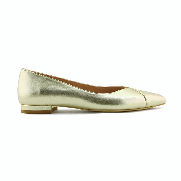 Champagne Gold Metallic Flat | ALLY Shoes