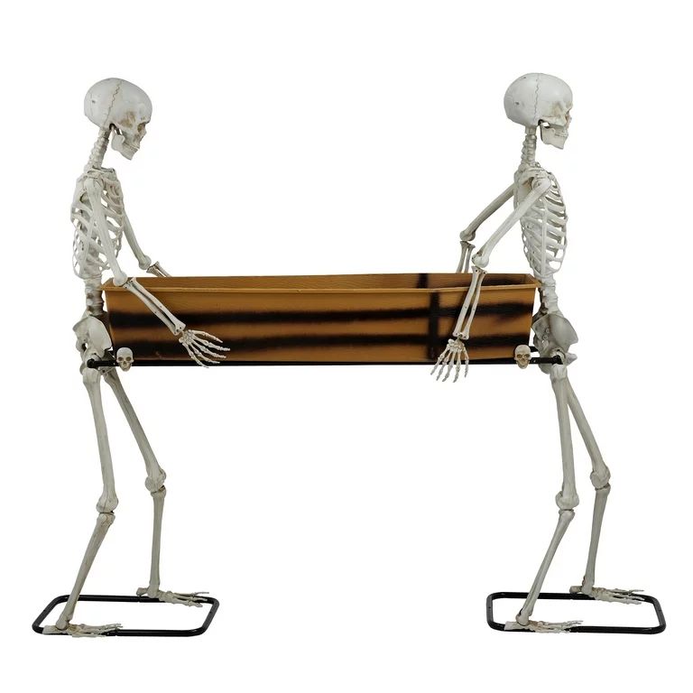 Halloween Skeleton Duo with Brown Coffin, 69 in x 60 in, by Way To Celebrate | Walmart (US)