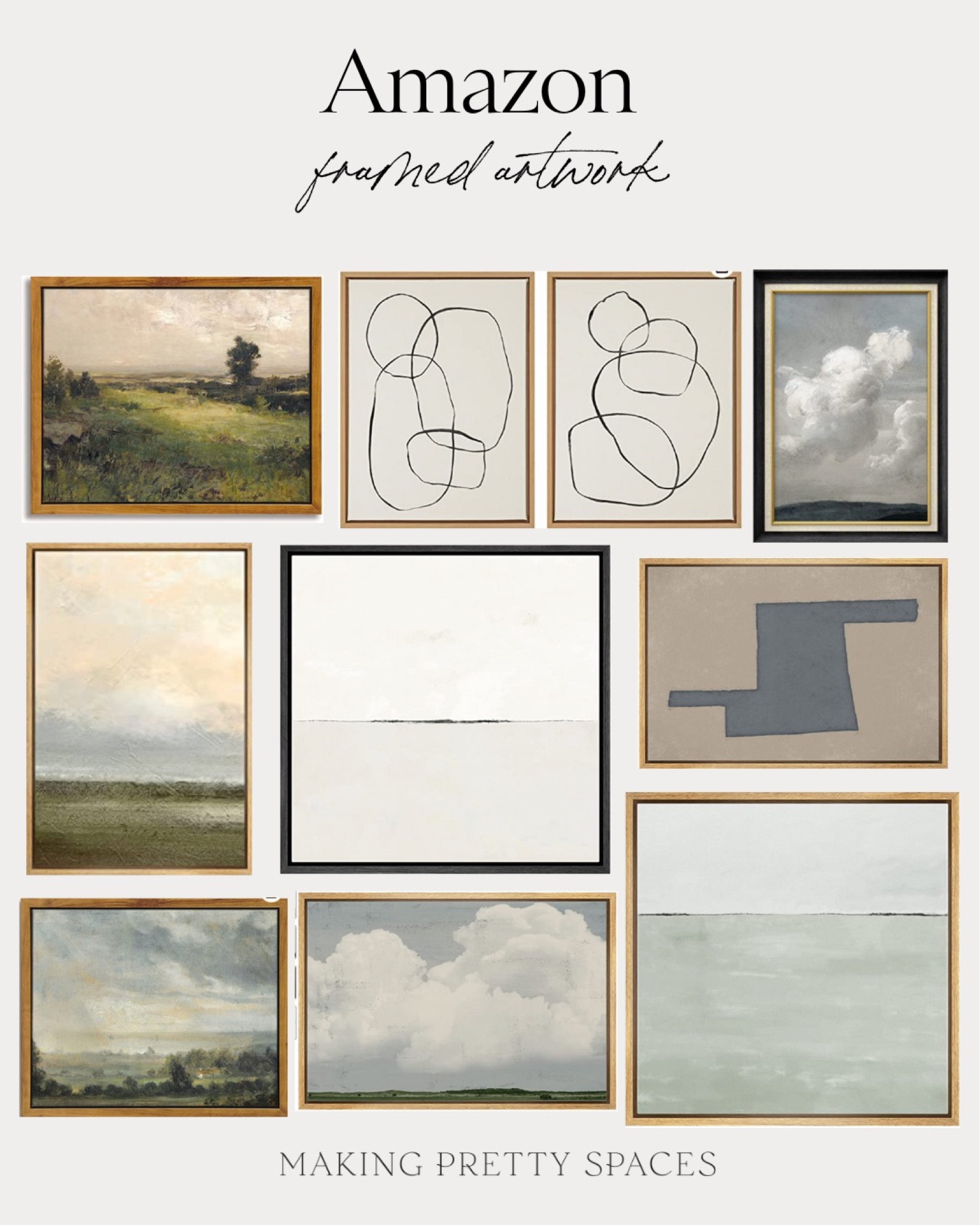 Shop my Amazon framed artwork!
Landscape art, framed art, amazon art, cloud art, abstract art, neutral art

#LTKsalealert #LTKstyletip #LTKhome