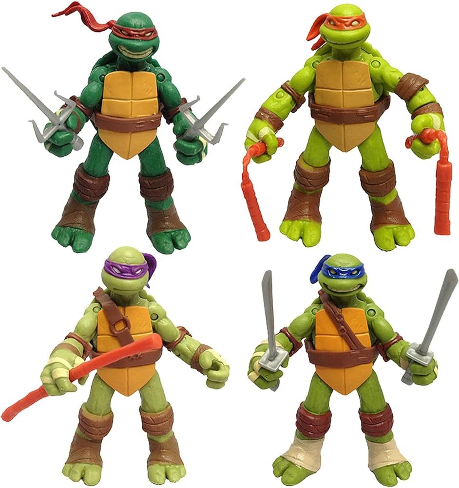 Turtle Action Figures 4.8" Turtles 4-Pack Figure for Decorations Collection Birthday Action Figur... | Amazon (US)