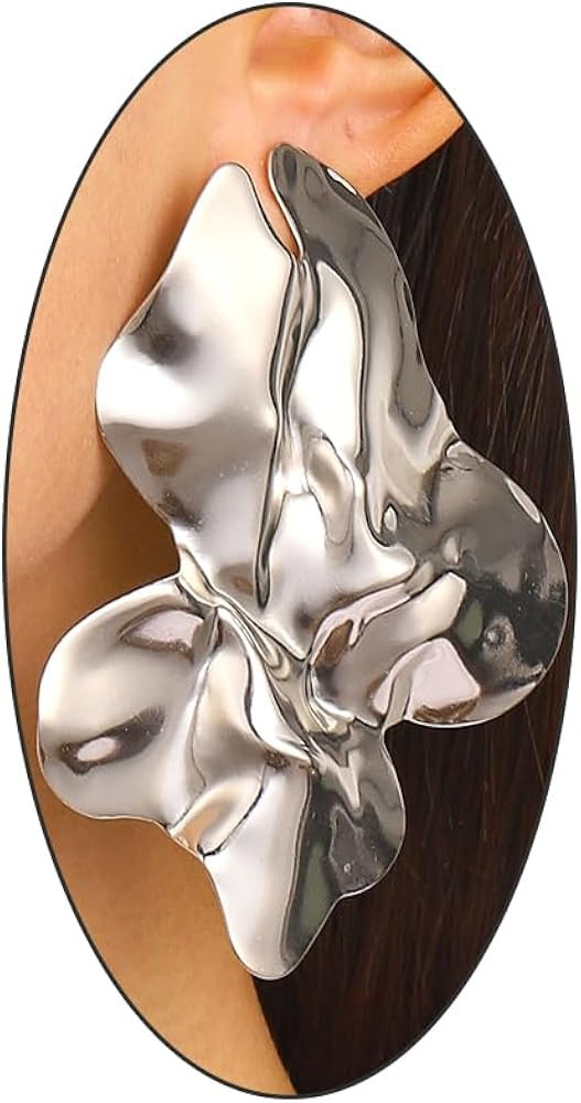 Irregular Geometric Statement Dangle Earrings for Women Trendy Exaggerated Large 14k Gold Silver ... | Amazon (US)