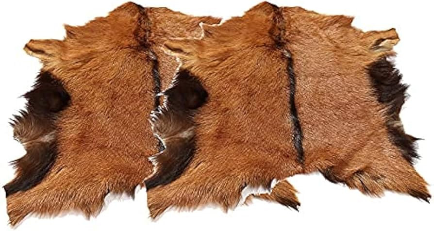 2PCS Real Goatskin Hide Fur Pelts Goat Skin Leather Hide Home Decor Design Hunting Ornament Floor... | Amazon (US)