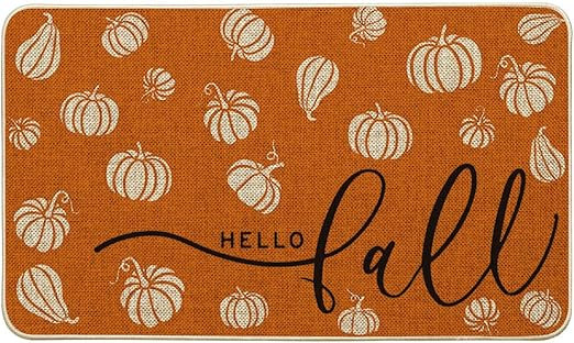 Artoid Mode Orange Pumpkin Hello Fall Doormat, Home Decor Low-Profile Switch Rug Door Mat Floor M... | Amazon (US)