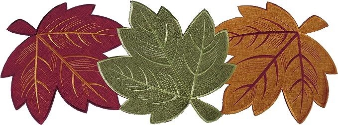 OWENIE Thanksgiving Leaves Table Runners, Fall Decor for Home, 13 Inch x 36 Inch, Embroidered Har... | Amazon (US)
