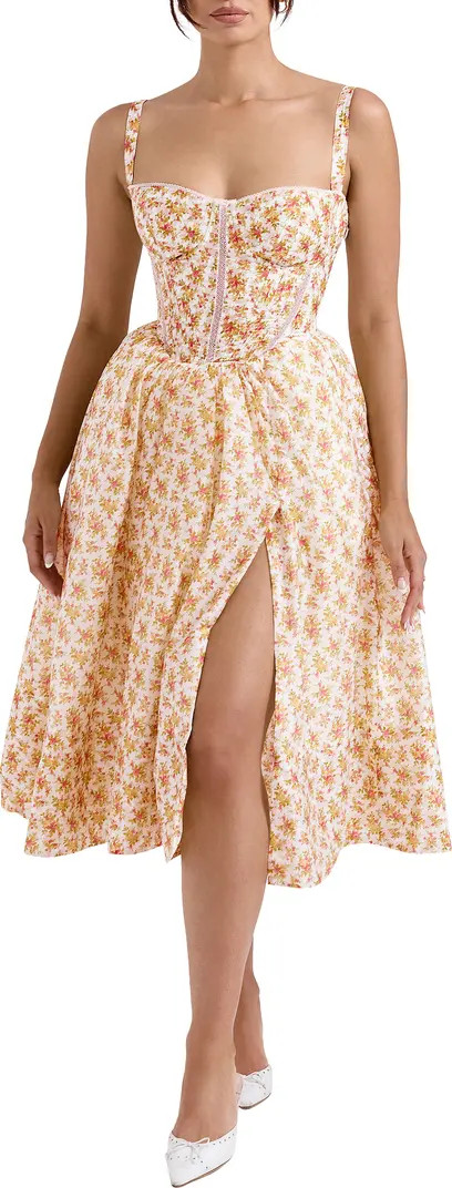 Kelly Floral Print Corset Dress | Nordstrom