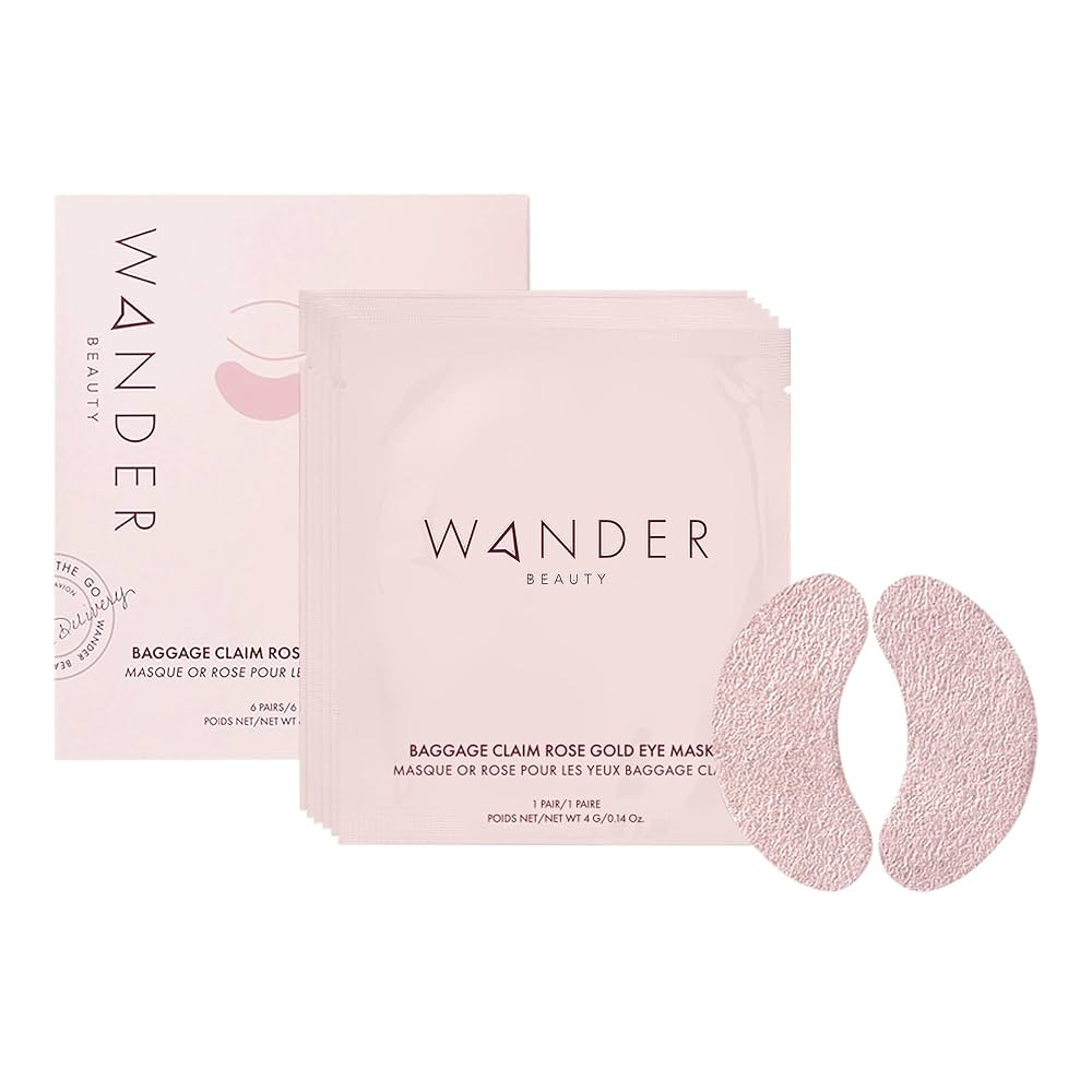Wander Beauty Baggage Claim - Rose Gold Foil Under Eye Patches For Dark Circles and Puffiness - U... | Amazon (US)