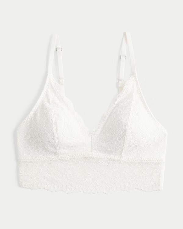 Women's Lace Triangle Bralette from Hollister | Hollister (US)