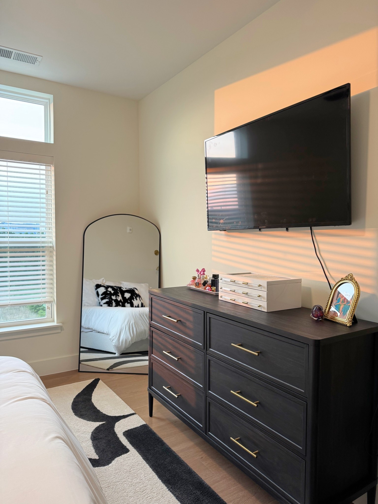 affordable mirror + dresser from Walmart 

#LTKHome