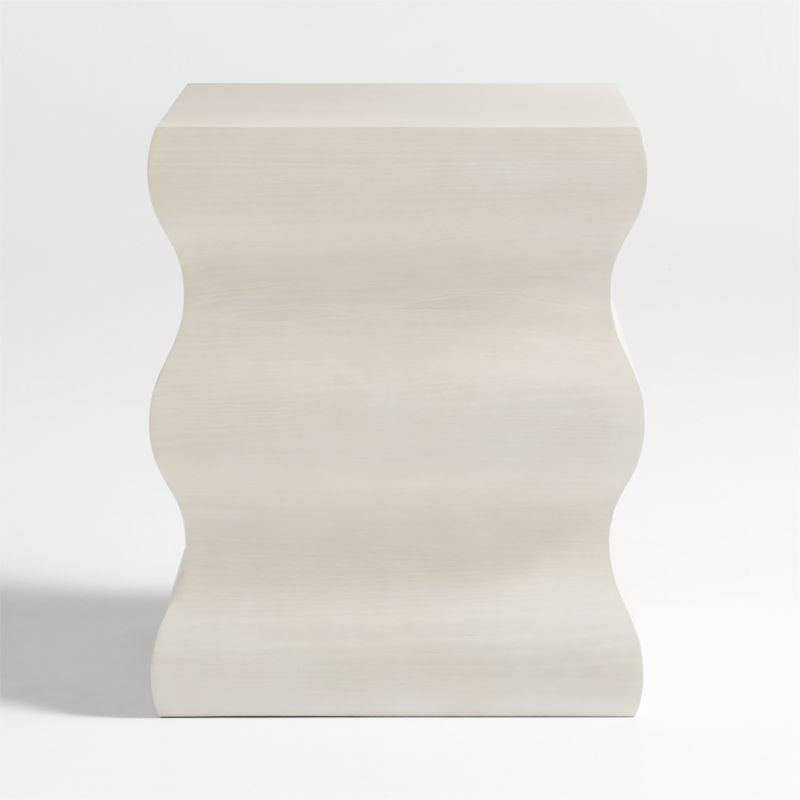 Onda Whitewashed Oak Wood Side Table + Reviews | Crate & Barrel | Crate & Barrel