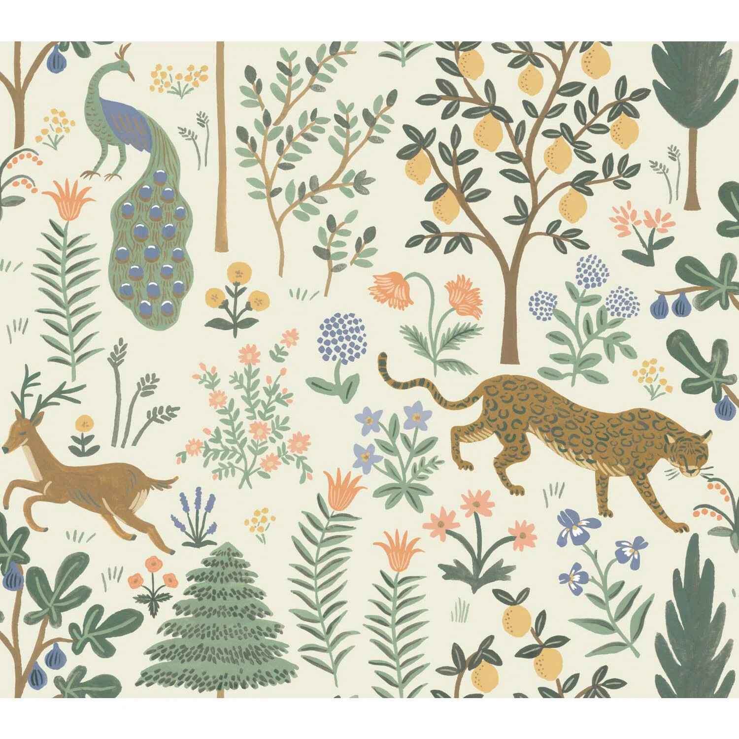 Rifle Paper Co. Menagerie 20' L x 27" W Peel and Stick Wallpaper Roll & Reviews | Wayfair | Wayfair North America